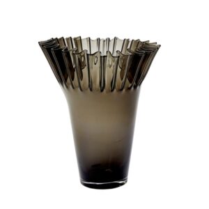 Glass vase with flared rim